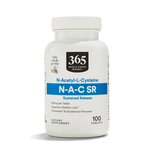 365 by Whole Foods Market NAC Sustained Release 600mg Tablet, 100 Count
