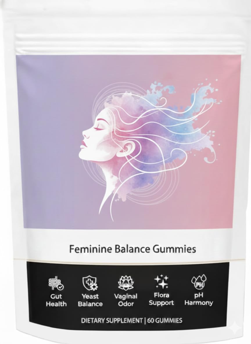Umizze Feminine Balance Gummies Yeast Balance, Gut Health Vaginal pH Harmony & Microbiome Flora Support, Vegan Pineapple Flavored, 60 Gummies