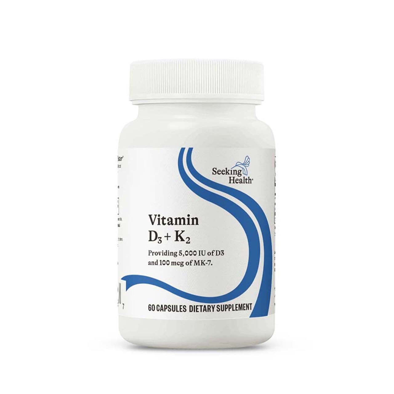 Seeking Health Vitamin D3 + K2 Immune System & Bone Health Support 60 Capsules