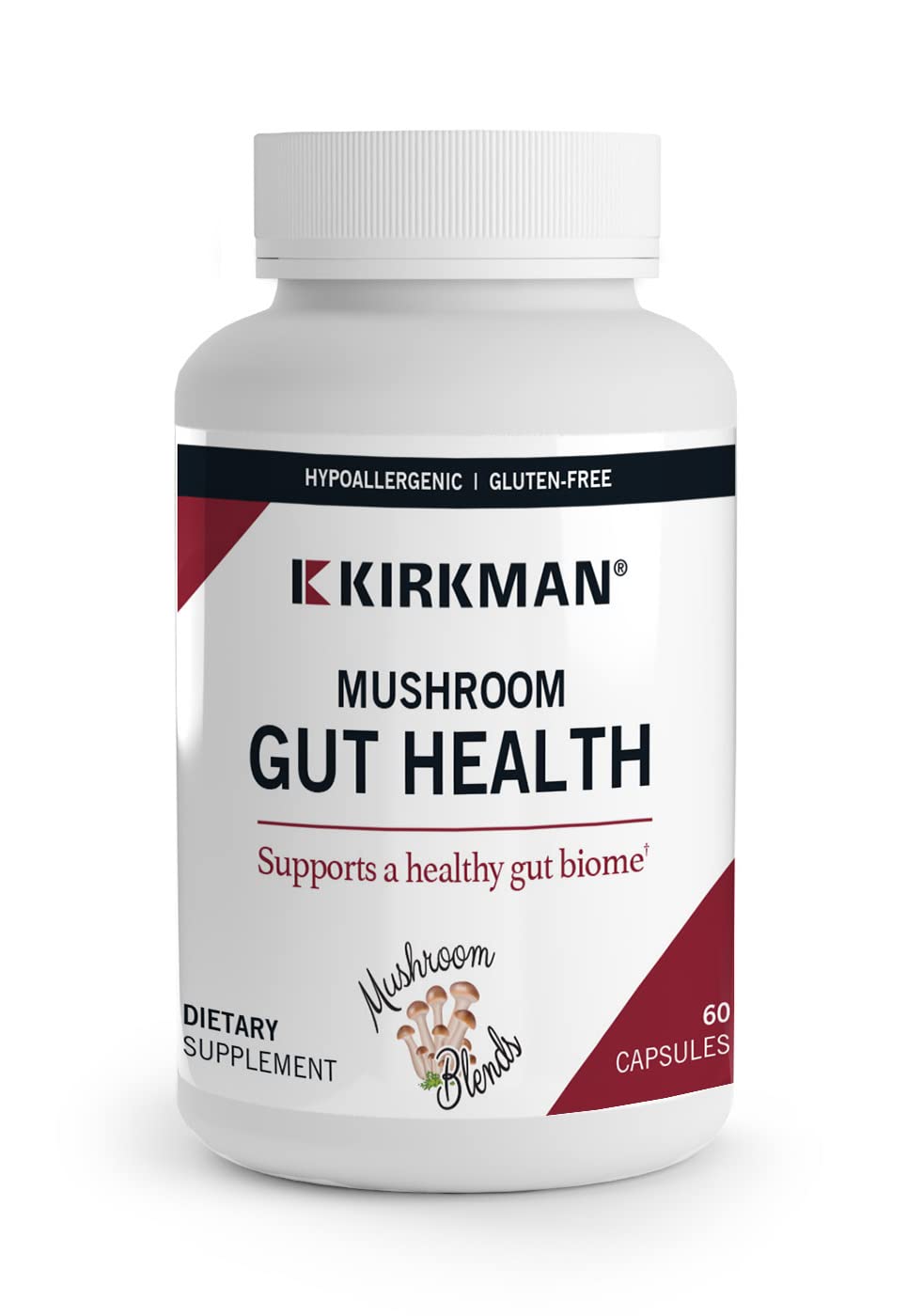 Kirkman Mushroom Gut Health 60 Capsules