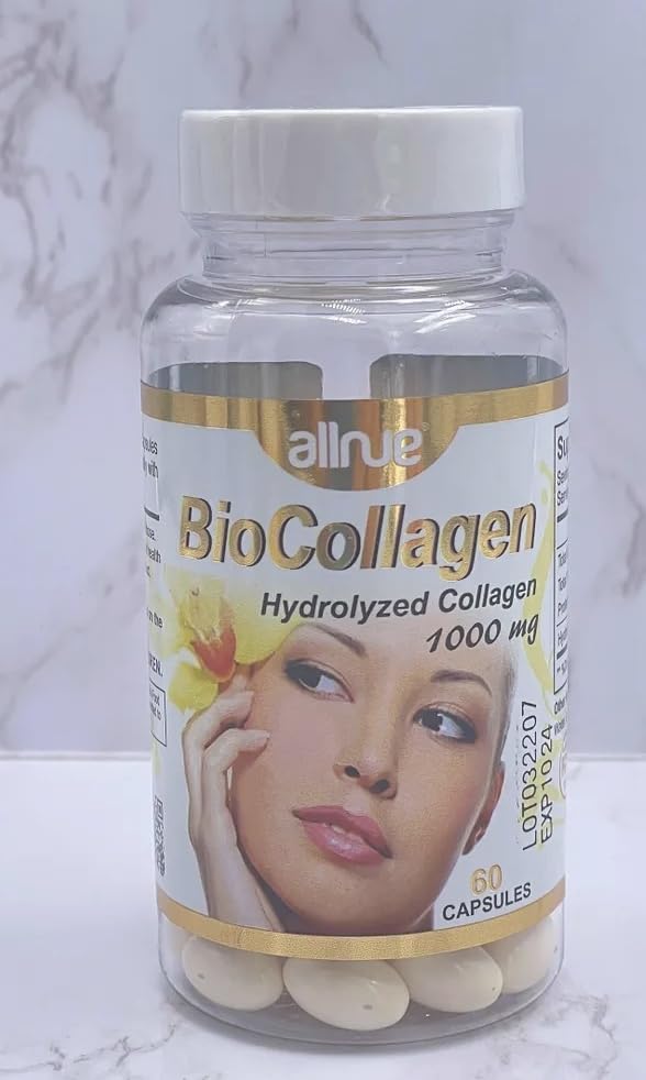 Generic Bio Collagen Hydrolyzed Collagen Softgels (1000 mg), BioCollagen with Elastin Antioxidant Cream 2 oz, Pack of 2