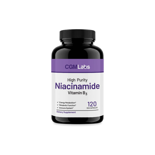 CGMLABS Niacinamide 500mg Capsules (Vitamin B3), 120 Capsules