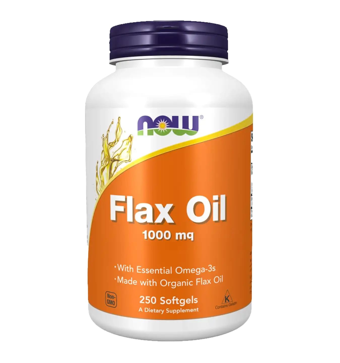 NOW Foods Flax Oil 1000 mg 250 Softgels