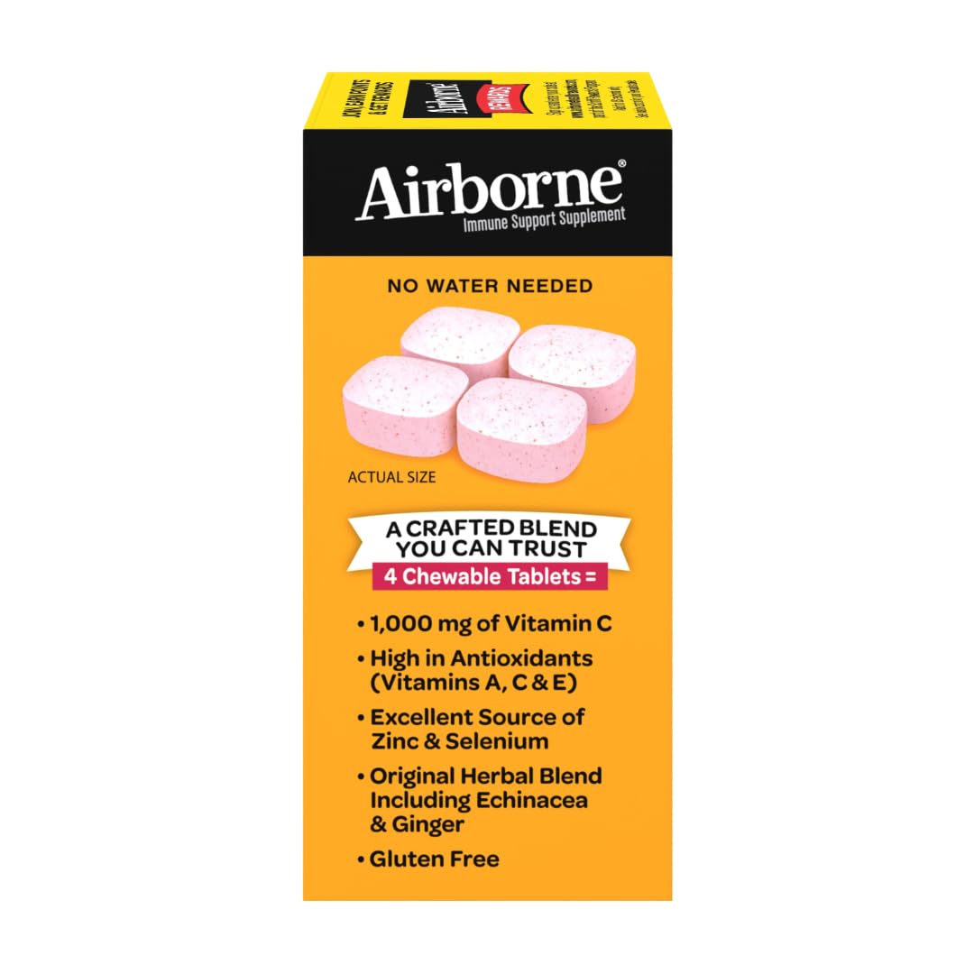 Airborne Vitamin C 1000mg Tablets, 32 Count