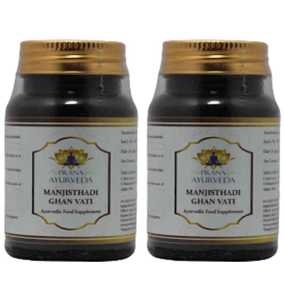 Prana Ayurveda Manjishtadi Ghan Vati Tablets 180 Count