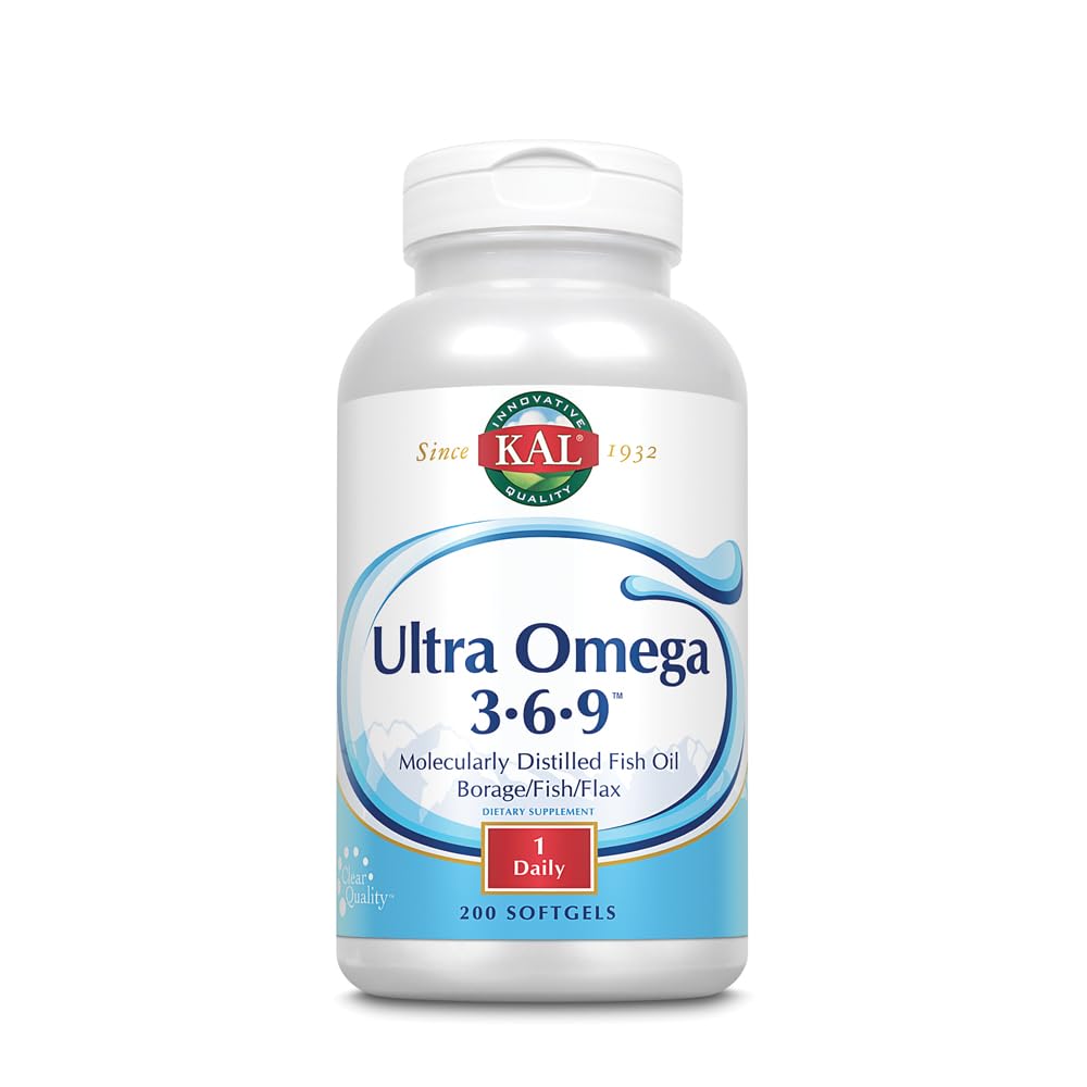 KAL Ultra Omega 3-6-9 1200mg Softgels, 200