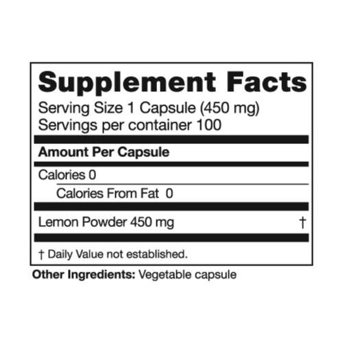 Seagate Whole Lemon Concentrate 450 mg Capsules, 100 Count
