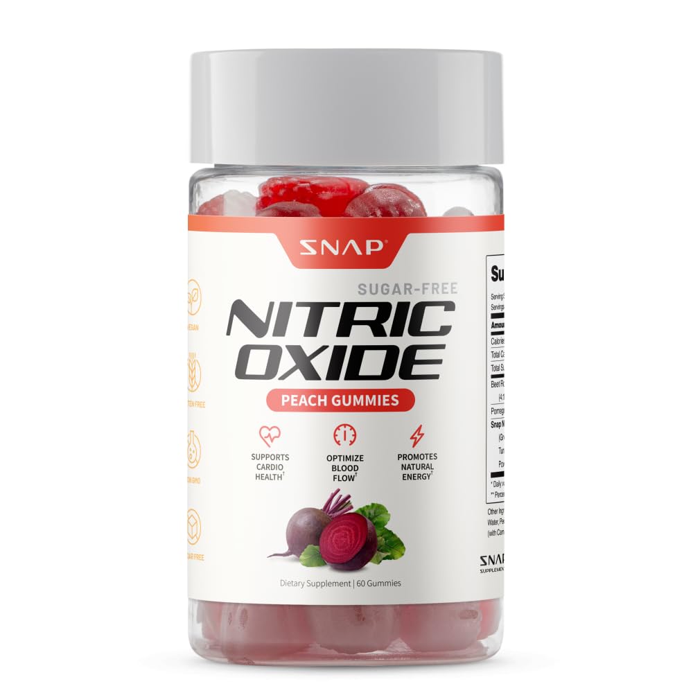 Snap Supplements Nitric Oxide Beet Root Gummies, 60 Gummies