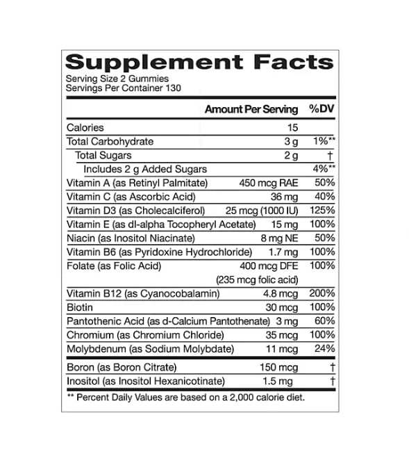 MUNCHIE MIX Adult Multivitamin Gummies, 260 Count