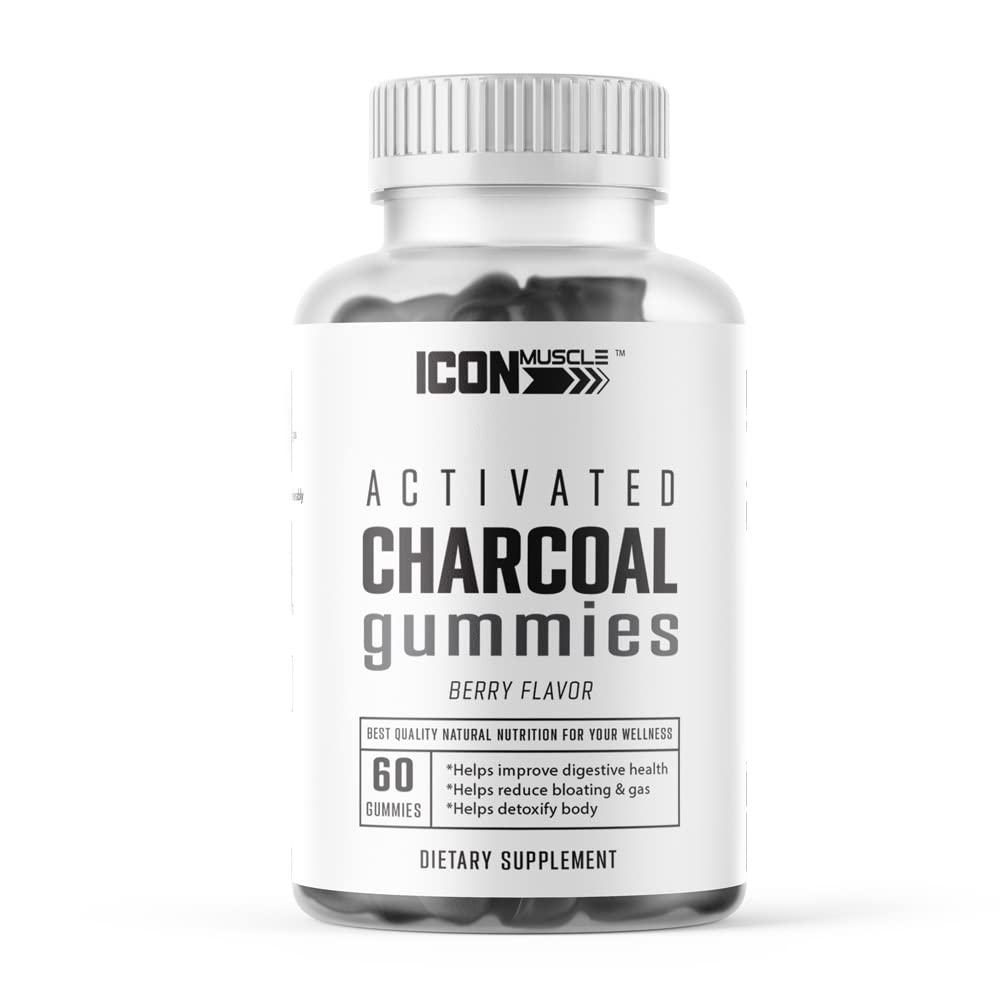 Icon Muscle Activated Charcoal Gummies 60 Count