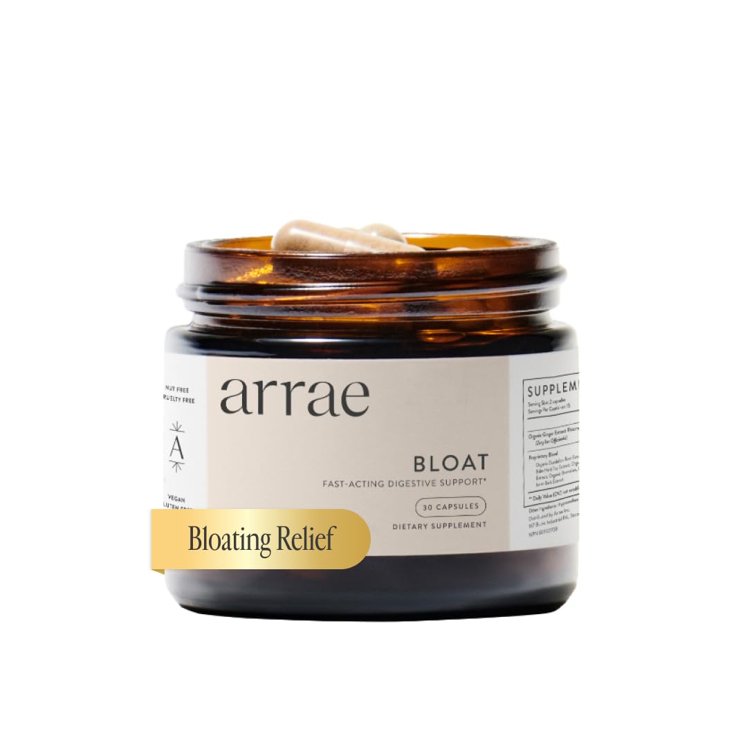 Arrae Fast-Acting Bloating Relief Digestive Enzymes Capsules 30 Count