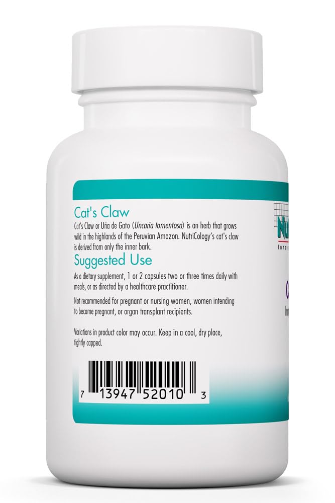 Allergy Research Group NutriCology Cat's Claw Inner Bark Extract Capsule 60 Capsules