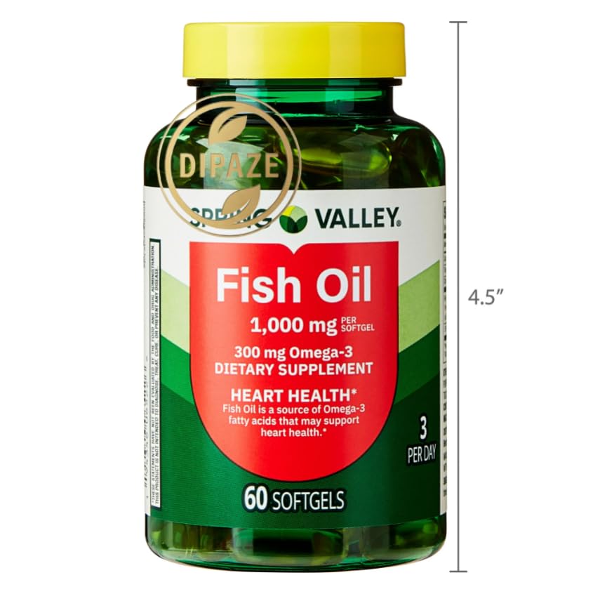 Generic Omega-3 Fish Oil Softgel 1000 mg, 60 Count