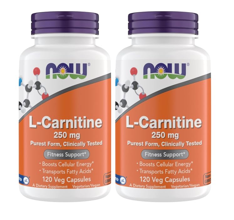 NOW Foods L-Carnitine 250 mg Capsule, 240 Count