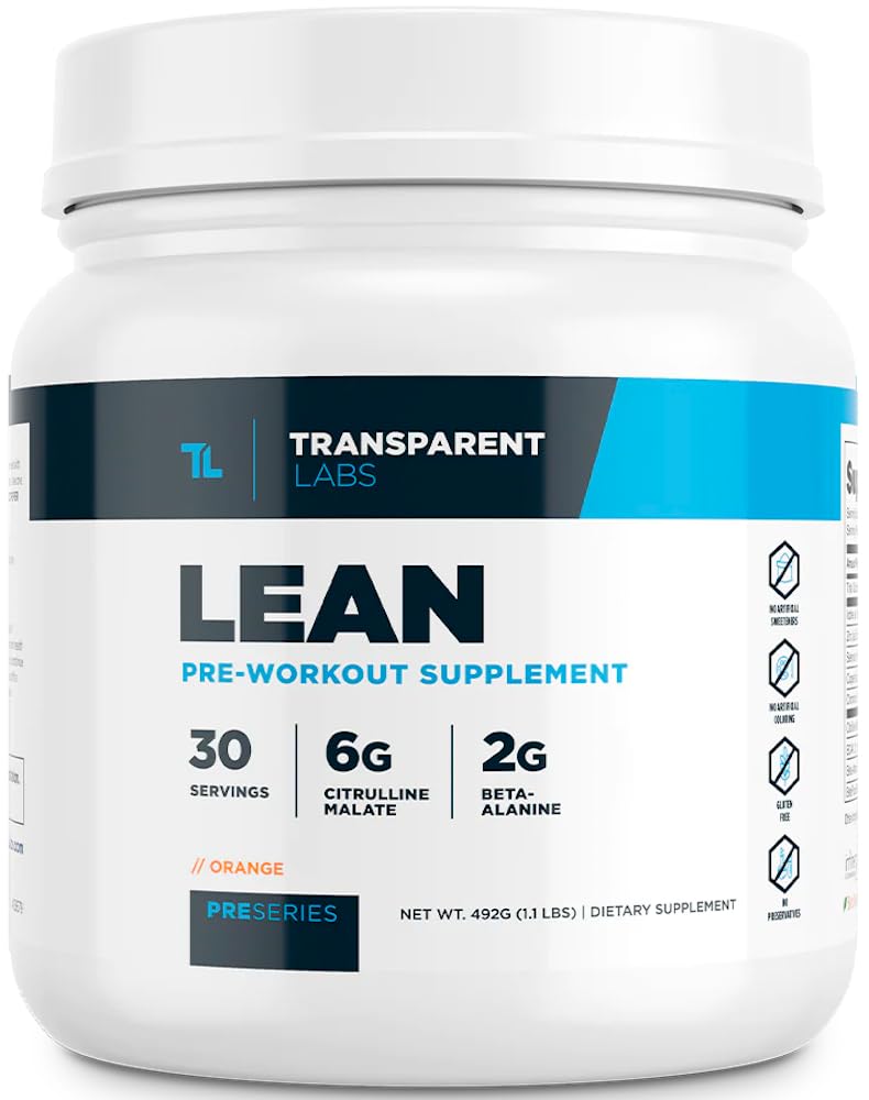 Transparent Labs Lean Pre-Workout Powder 30 Servings