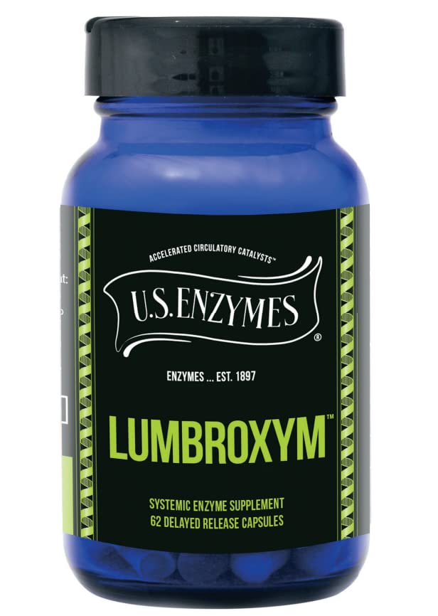 USAEnzymes Lumbroxym Targeted Systemic Enzyme Capsues 62
