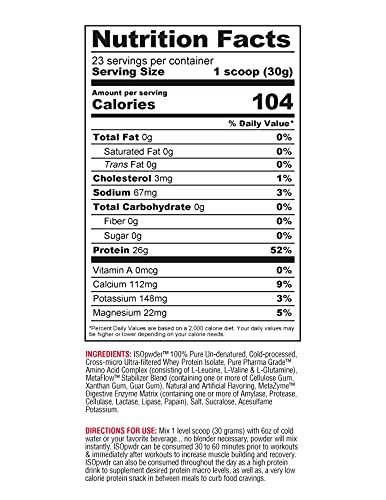 Metabolic Nutrition Whey Protein Isolate Powder Birthday Cake, 3.04 lb