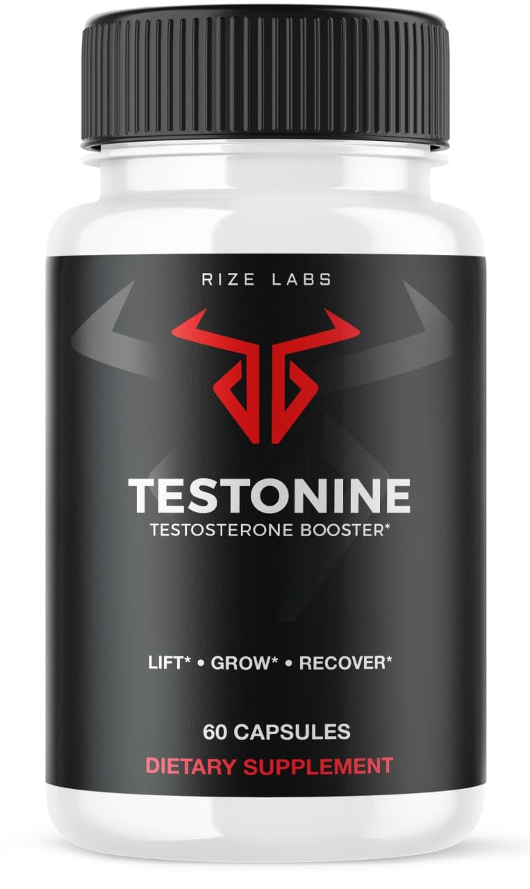 Rize Labs Testonine Male Supplement Capsules, 60 Count