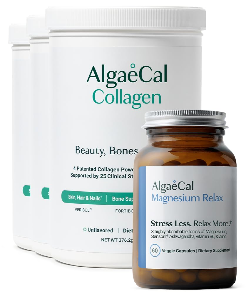ALGAECAL Collagen with 4 Clinically-Supported Peptides VERISOL, FORTIGEL, UC-II, FORTIBONE, 60 Capsules