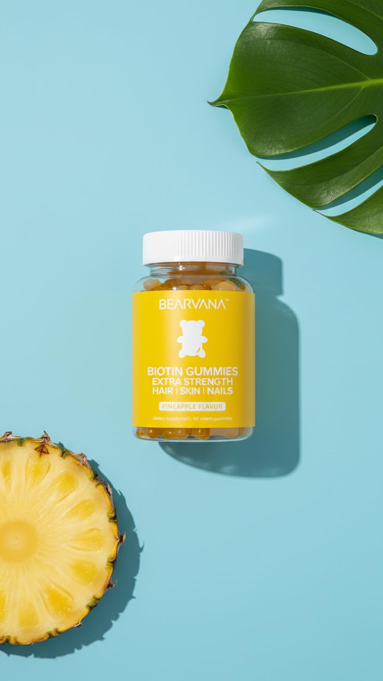 BEARVANA Biotin Gummies Extra Strength 60 Gummies