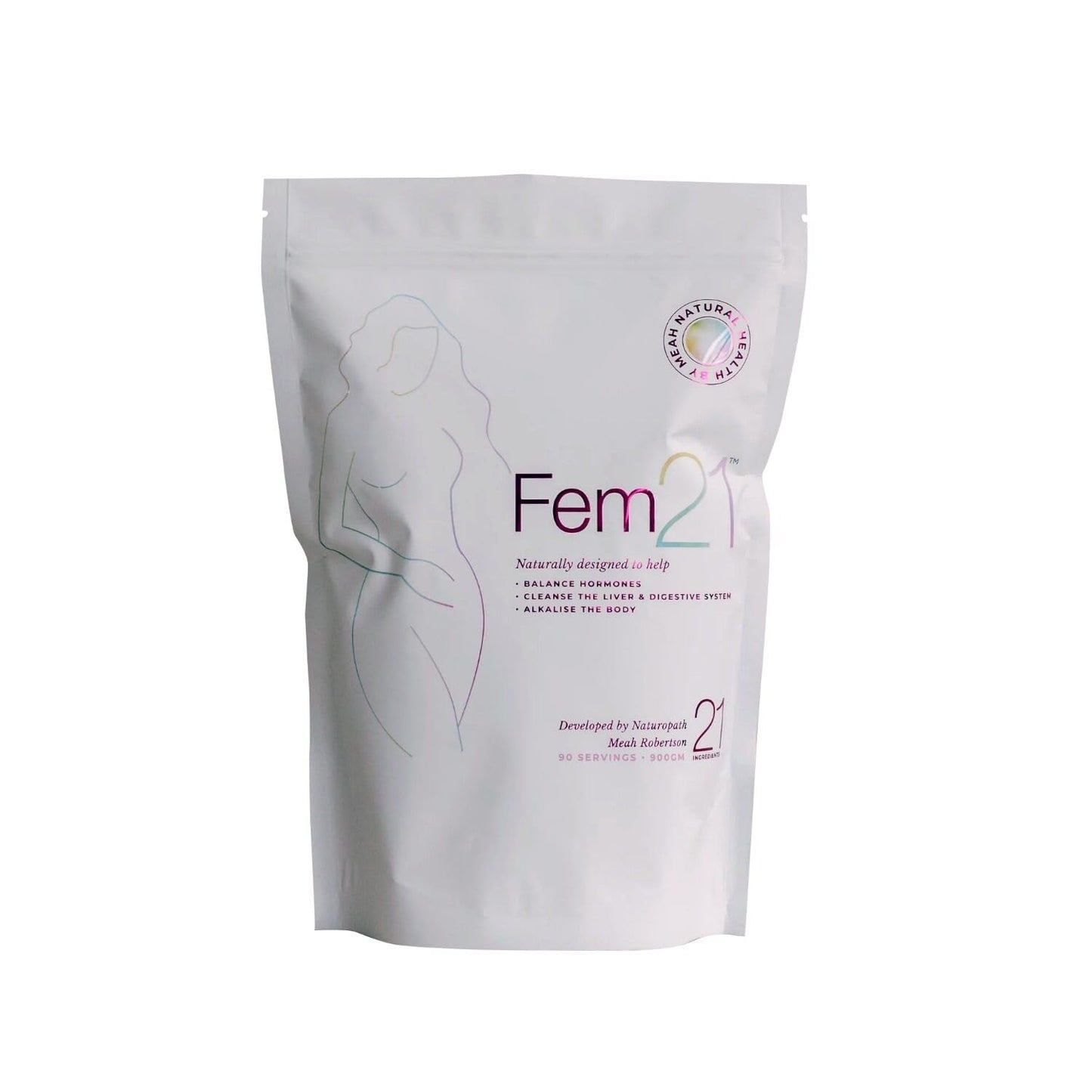 Fem21 Nutritional Supplement Powder, Herbal Blend with 21 Superfoods for Women’s Wellness and Vitality, with Prebiotics, Probiotics and Antioxidants, 31.75 oz