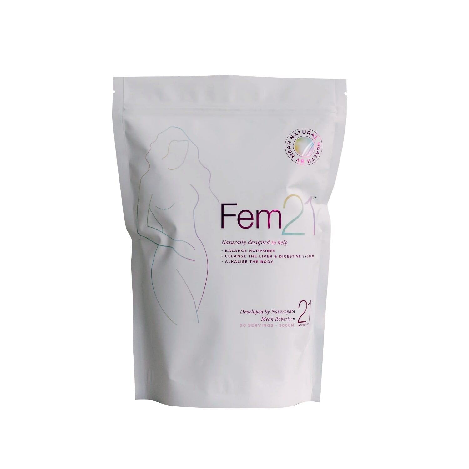 Fem21 Nutritional Supplement Powder, Herbal Blend with 21 Superfoods for Women’s Wellness and Vitality, with Prebiotics, Probiotics and Antioxidants, 31.75 oz