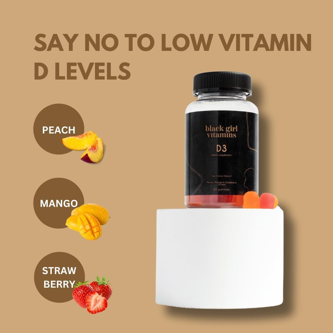 Black Girl Vitamins Vitamin D3 Gummies 120 Count