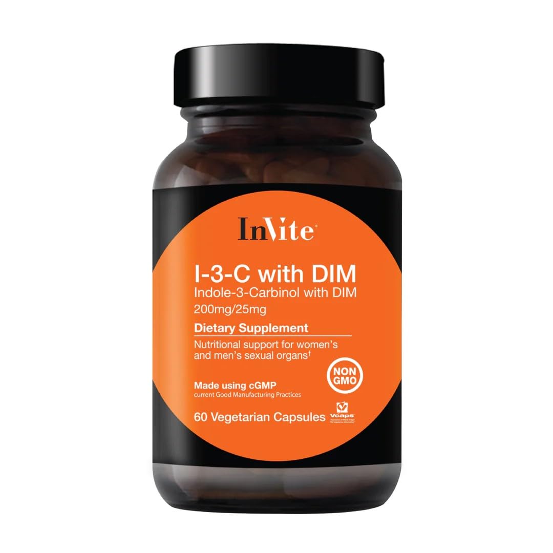 Invite Health Indole-3-Carbinol 200mg with DIM (I-3-C) Capsule, 60 Count
