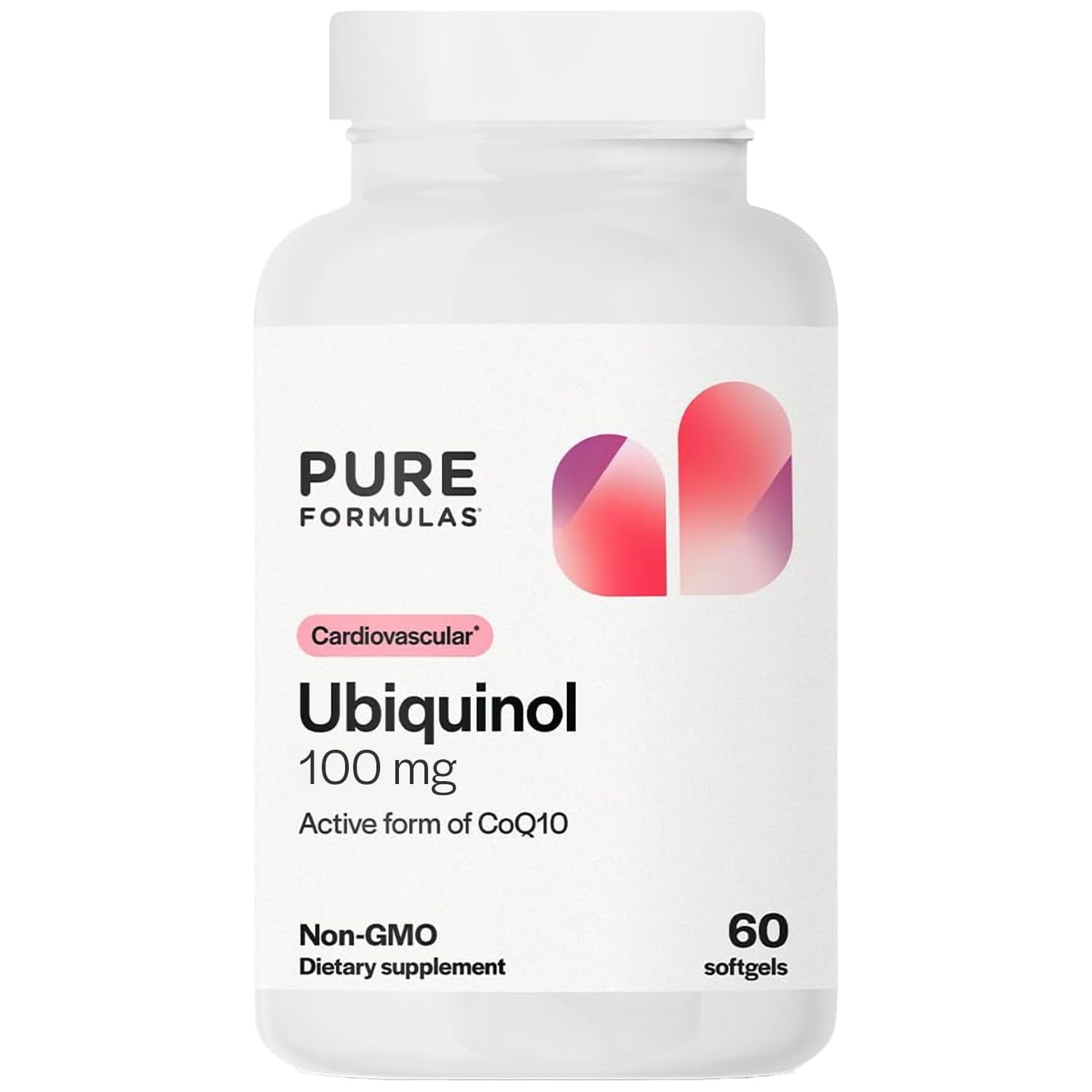 PureFormulas Ubiquinol CoQ10 Supplement Softgels 60 Count