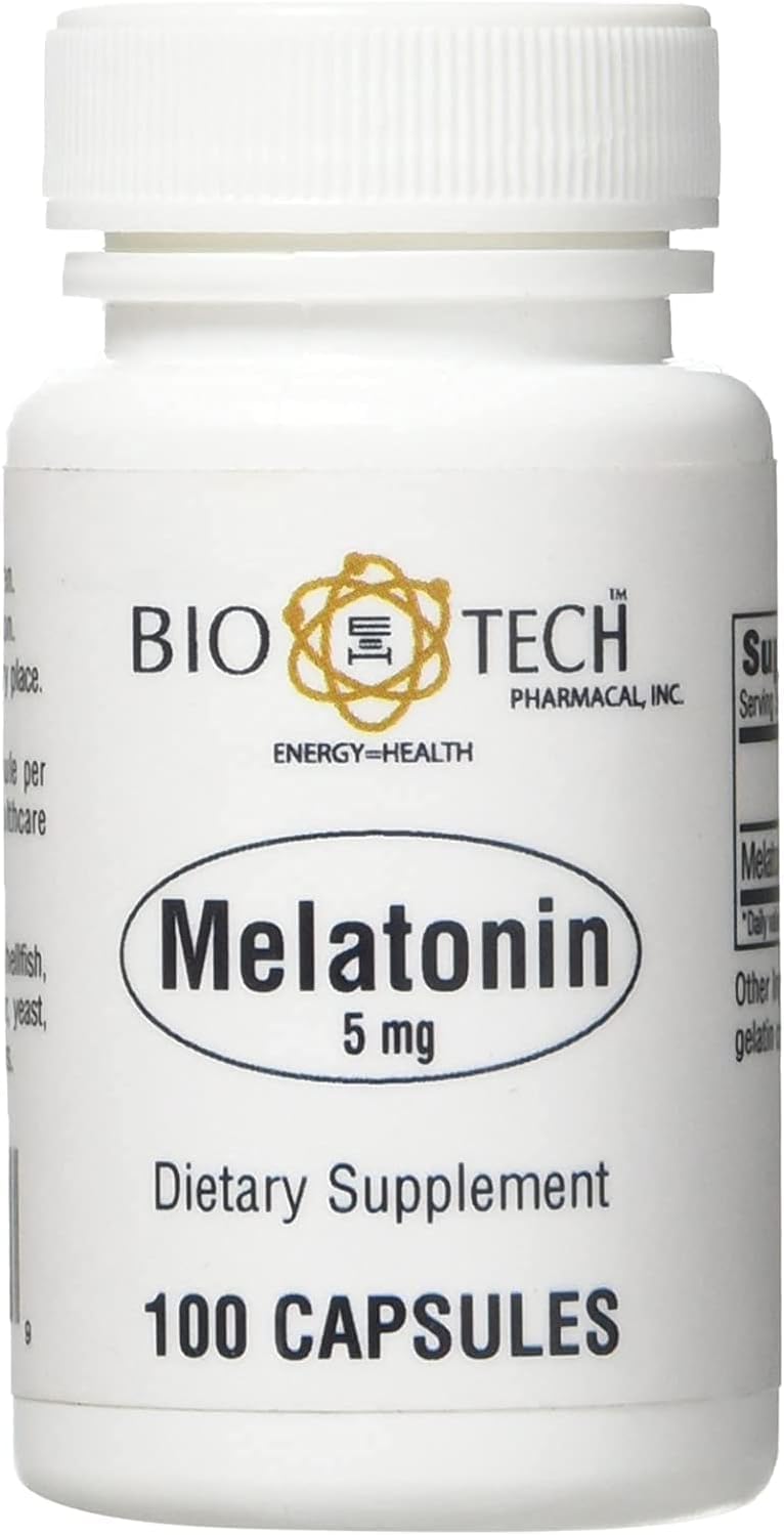 Bio-Tech Pharmacal Melatonin Capsule 5mg, 100 Capsules