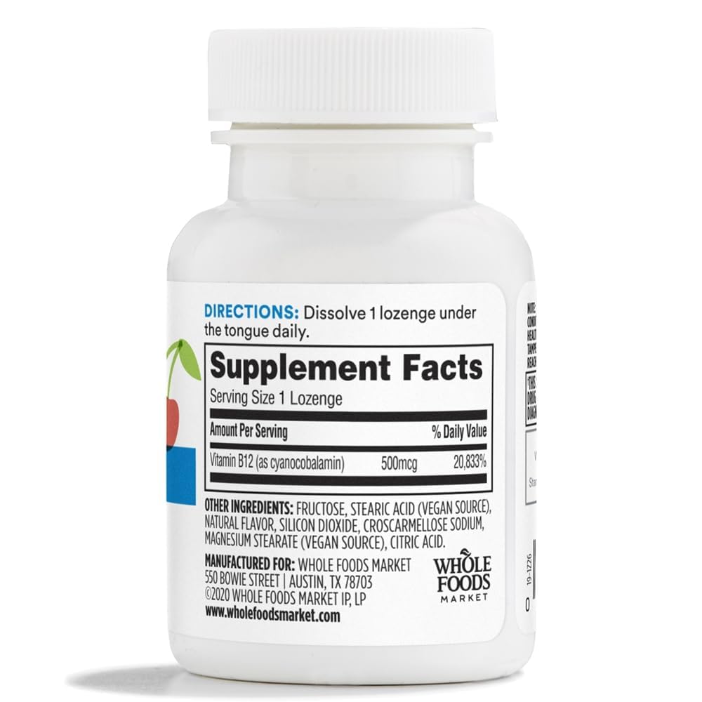 365 by Whole Foods Market Vitamin B12 500mcg Lozenges, 50 Count