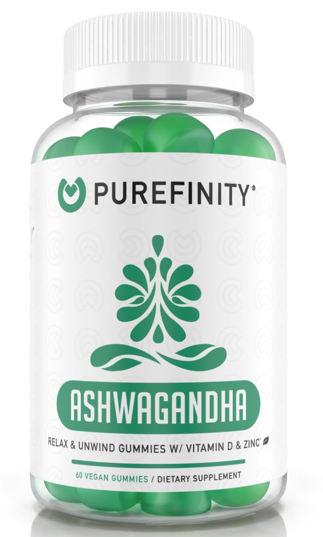 PUREFINITY Ashwagandha Gummies with Vitamin D & Zinc 60 Count
