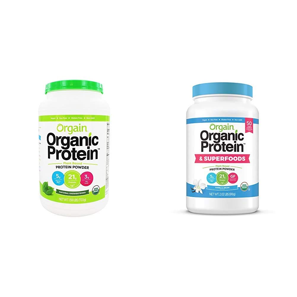 Orgain Organic Plant Based Protein Powder Bundle, 1