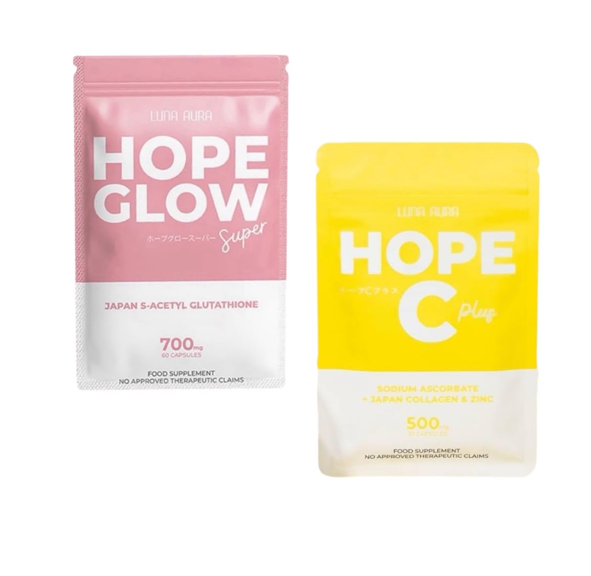 Generic Luna Aura Hope Glow Super 700mg & Hope C Capsules, 60 Count
