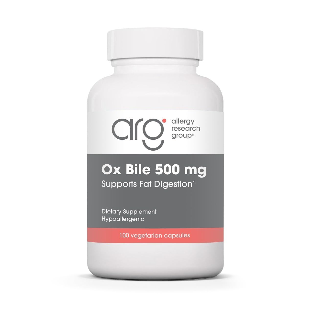 Allergy Research Group Ox Bile 500 mg Capsule 100 Capsules