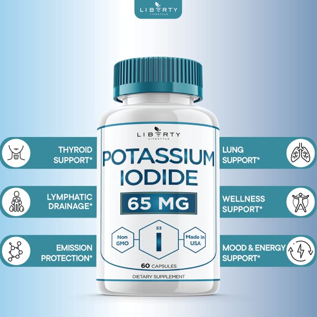 Liberty Lifestyle Potassium Iodide Capsules, 180 Count