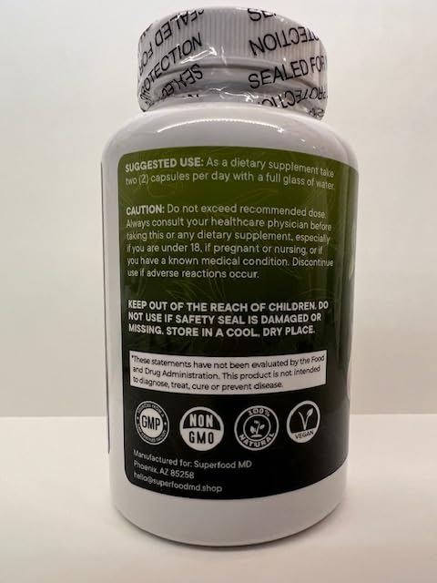 Superfood MD Astragalus Immune Support Capsules, 180 Count