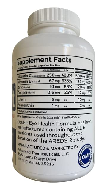 OCUFIT Eye Vitamin & Mineral Supplement Capsules 220 Count