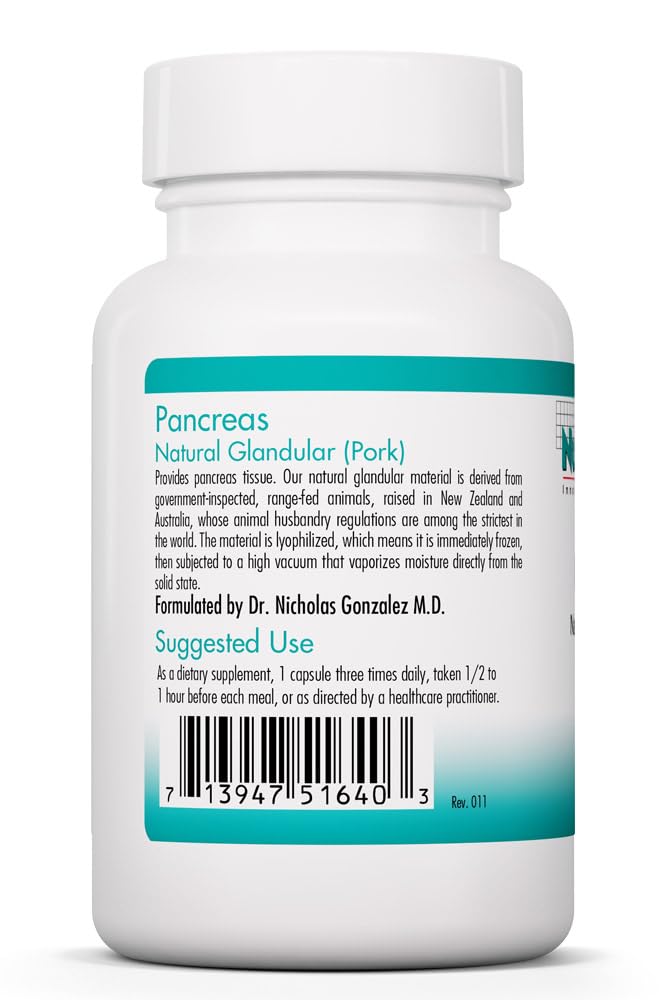 Allergy Research Group Pancreas Pork Freeze Dried Digestive Capsule 60