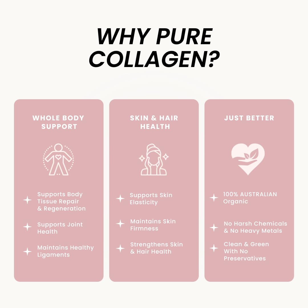 Organic Collagen Australia Beauty Brilliance Pure Collagen & Strawberry Capsules, 120