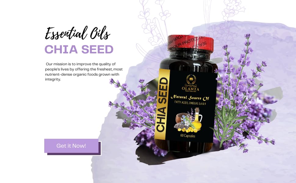 OLANTA TRADE SOLUTION Chia Seed Supplement Capsules 60 Count