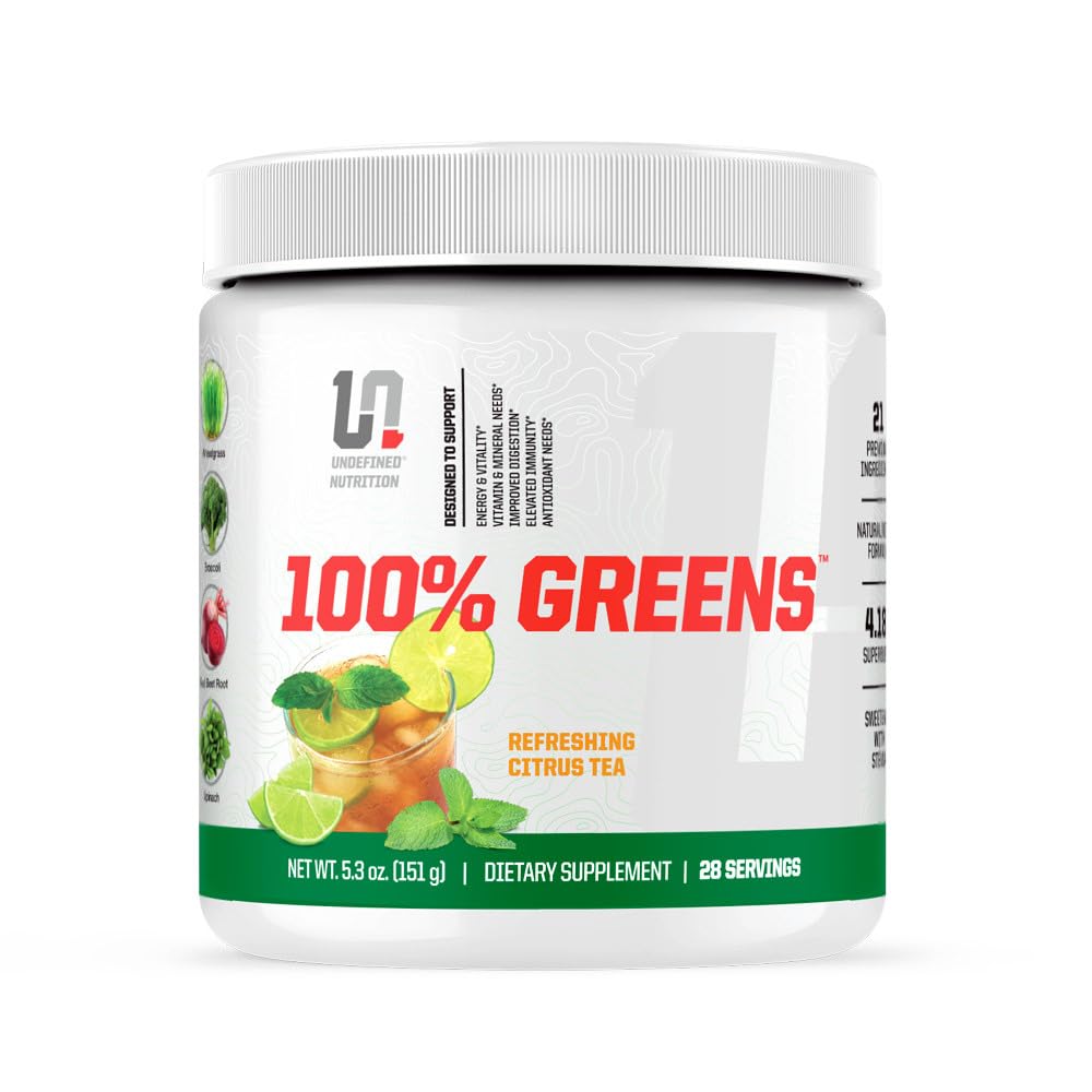 Undefined Nutrition 100% Greens Powder 5.3 oz (28 Servings)
