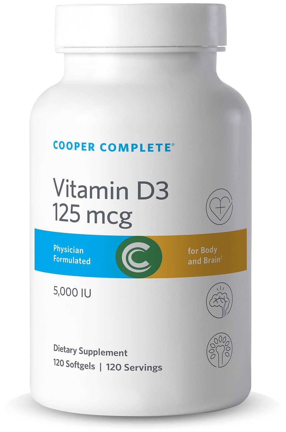 Cooper Complete Vitamin D3 5000 IU Softgels 120