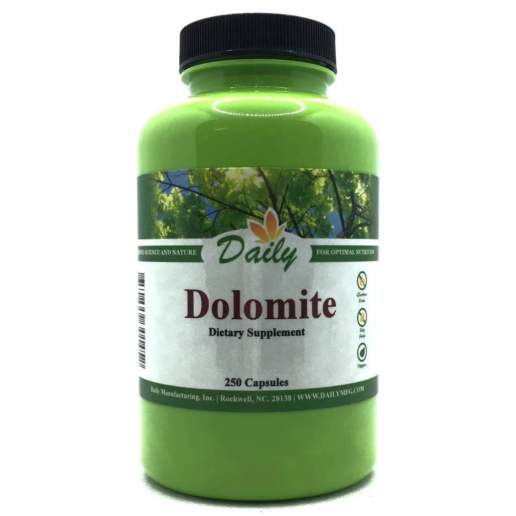 Daily Manufacturing Dolomite Capsules, 250 Count