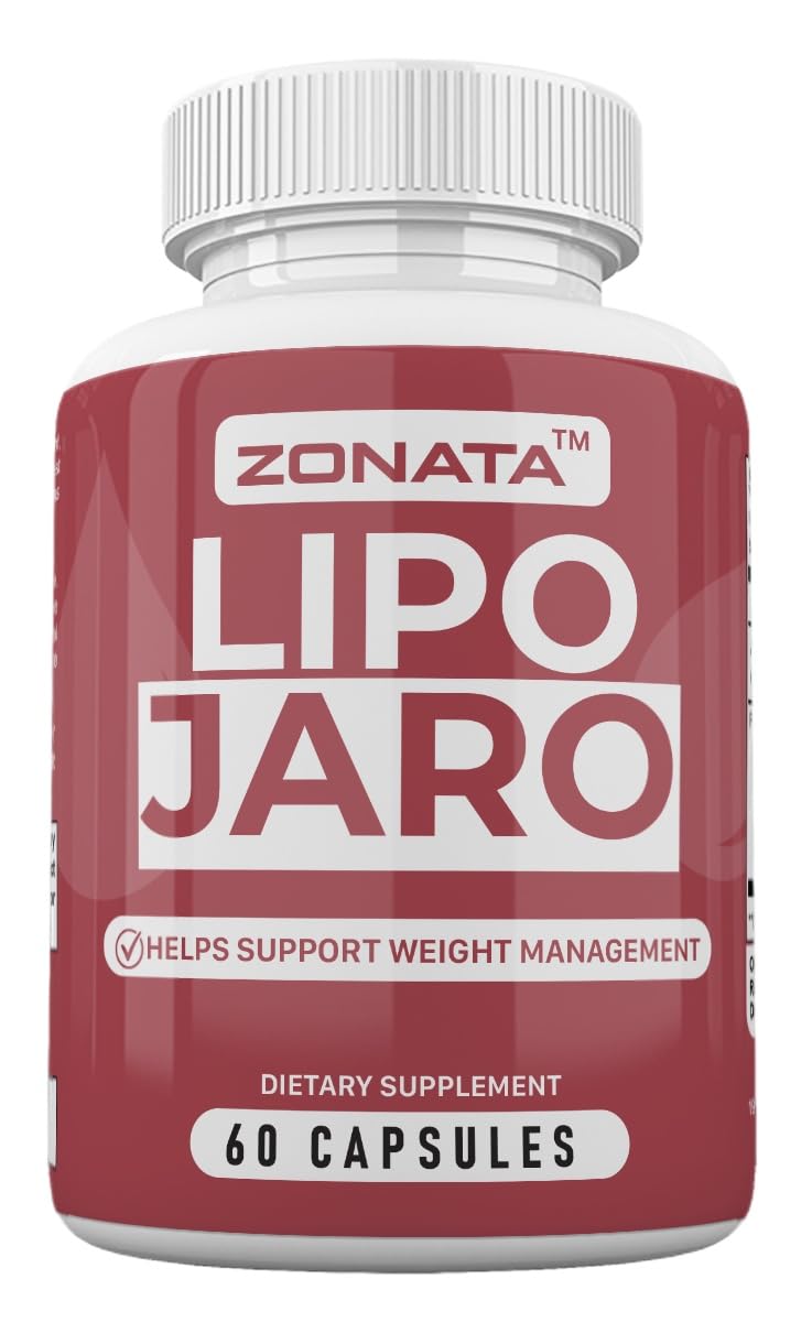Zonata Lipojaro Capsules with Apple Cider Vinegar & Raspberry, 60 Count