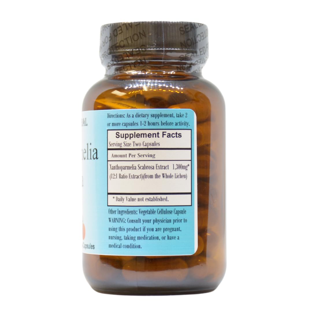 Barlowe's Herbal Elixirs Xanthoparmelia Scabrosa 12:1 Extract 650 mg per Capsule, 60 Veggie Capsules