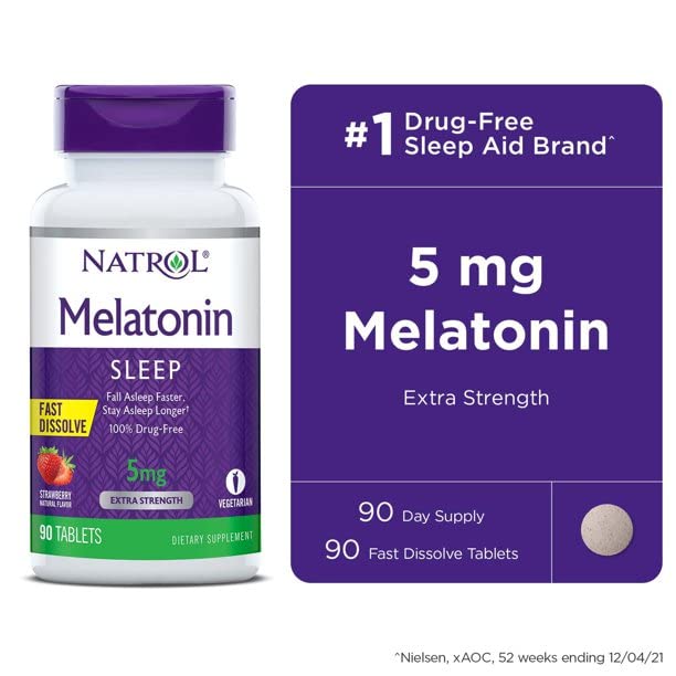 Natrol Melatonin Fast Dissolve 5 mg 90 Tablets