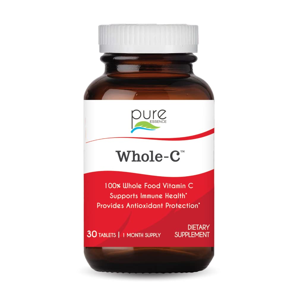PURE ESSENCE LABS Whole-C Whole Food Vitamin C Tablet, 30 Tablets