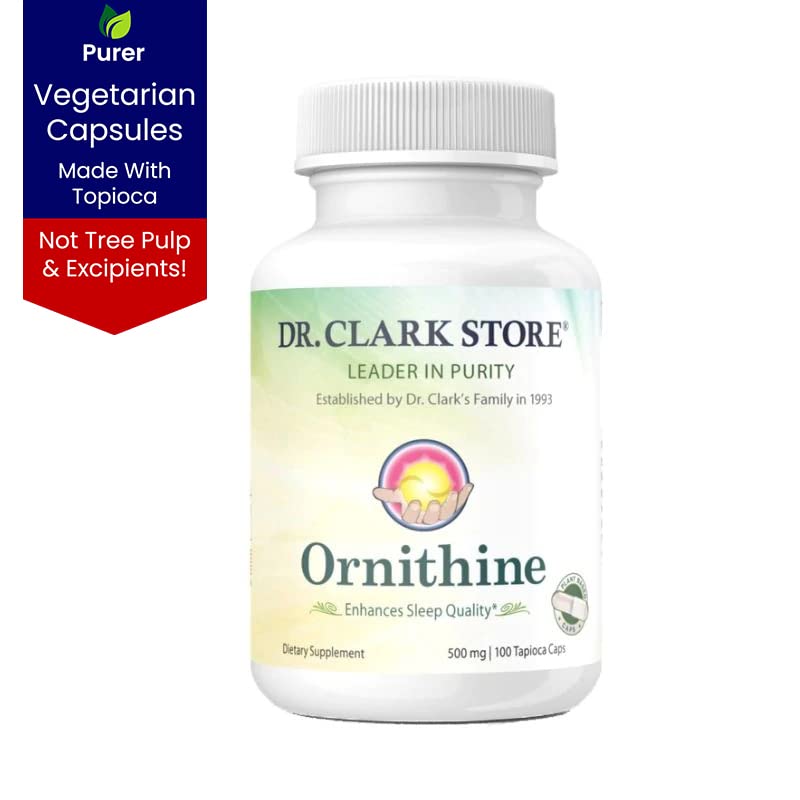 Dr Clark Store Ornithine Dietary Supplement 500mg Capsule, 100 Count
