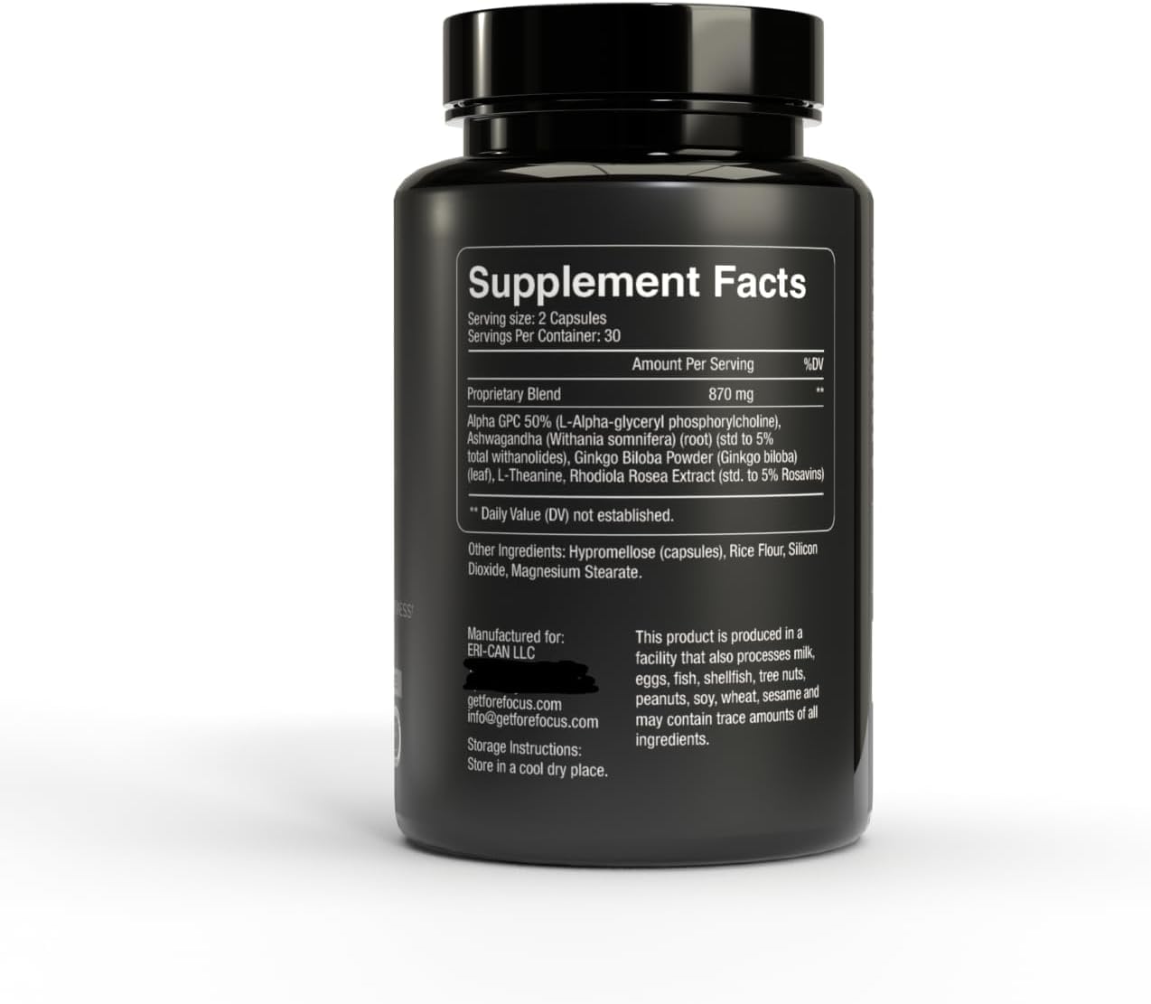 Fore Focus Brain Supplement for Memory and Focus Capsule, 60 Count